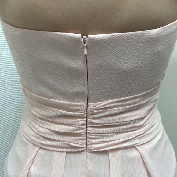 Women’s NWT David’s Bridal pink “petal colored” strapless dress. Size 4. - Picture 7 of 16